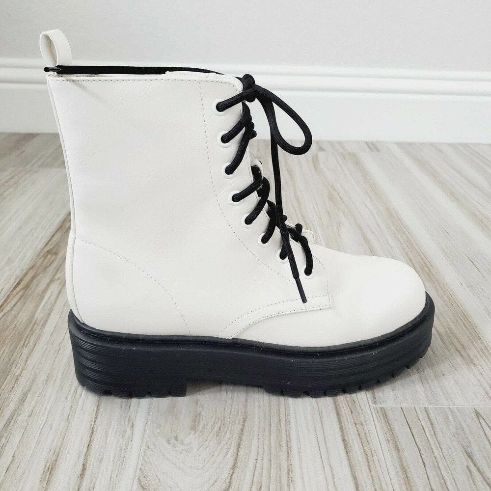 MIA 9M Womens Combat Military White Boots NWB